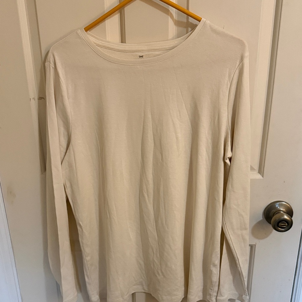 Talbots Cream Pima Cotton Top